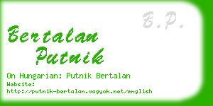 bertalan putnik business card